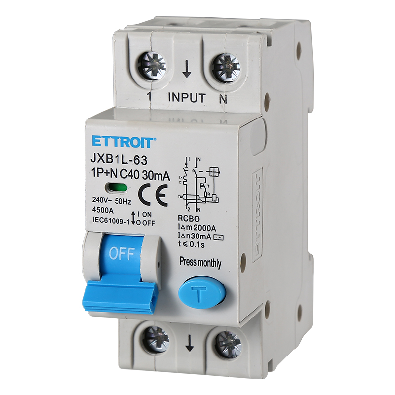 ETTROIT Interruttore Magnetotermico Differenziale 1P+N 40A 4.5kA 30mA 220V Occupa 2 Moduli DIN