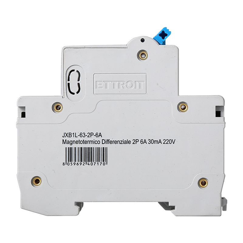 ETTROIT Interruttore Magnetotermico Differenziale 1P+N 6A 4.5kA 30mA 220V Occupa 2 Moduli DIN