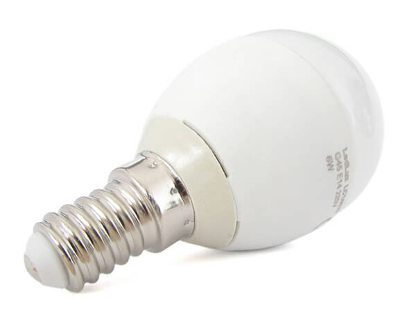 Lampada A Led E14 P45 6W Bianco Caldo Forma Sfera Bulbo Pallina 240 Gradi 220V SKU-168