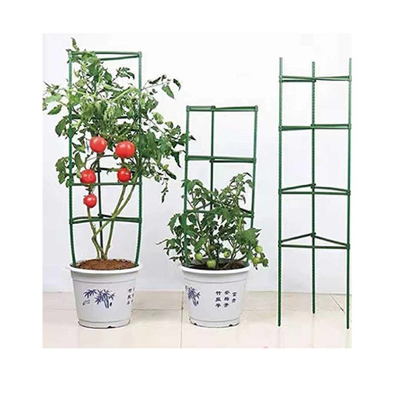 Set di Supporto Piante Sostegno per Pomorodori Rampicanti Vite Riutilizzabile Bastoni Plastificati 1,1x180x30cm