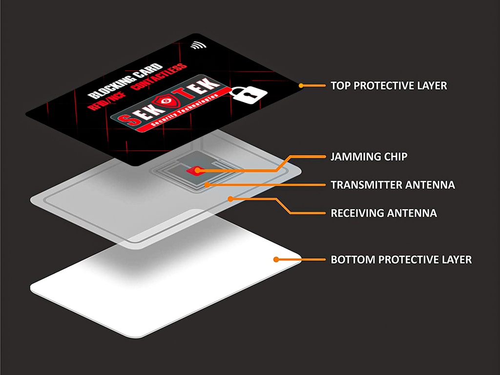 2 Schede di Blocco RFID NFC Protezione Per Carta di Credito Contactless e Contro Furti D'identità e Dati Personali