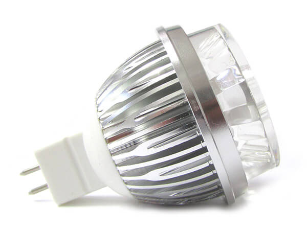 Lampada Faretto LED Dicroica MR16 GU5.3 COB 5W Bianco Freddo 12V Con Lente Fisheye