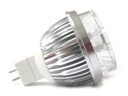 Lampada Faretto LED Dicroica MR16 GU5.3 COB 5W Bianco Freddo 12V Con Lente Fisheye