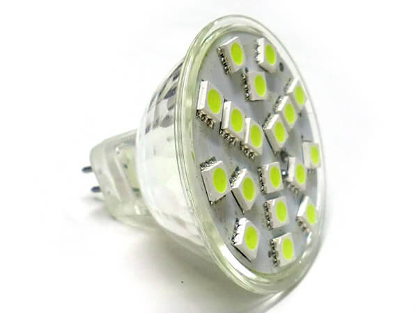 Lampada LED Dicroica MR16 GU5.3 4W Bianco Freddo 12V DC/AC 24 SMD 5050