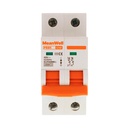 MeanWell MCB Interruttore Magnetotermico Automatico Curva C 2P 2M 10000A C50A AC 400V IP20 IEC60898-1