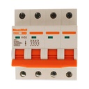 MeanWell MCB Interruttore Magnetotermico Automatico Curva C 4P 4M 10000A C10A AC 400V IP20 IEC60898-1