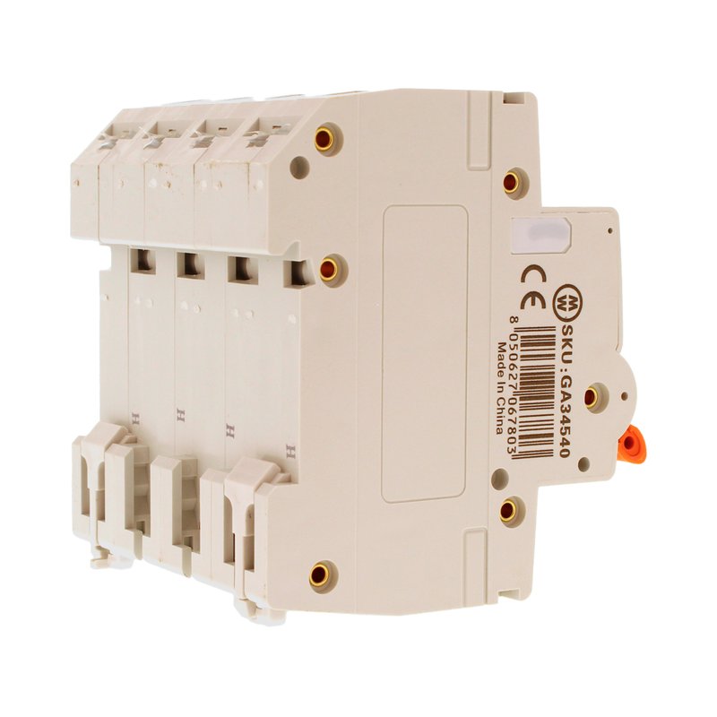 MeanWell MCB Interruttore Magnetotermico Automatico Curva C 4P 4M 10000A C40A AC 400V IP20 IEC60898-1