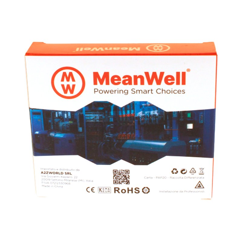 MeanWell MCB Interruttore Magnetotermico Automatico Curva C 1P+N 1M 6000A C25A AC 230V IP20 IEC60898-1