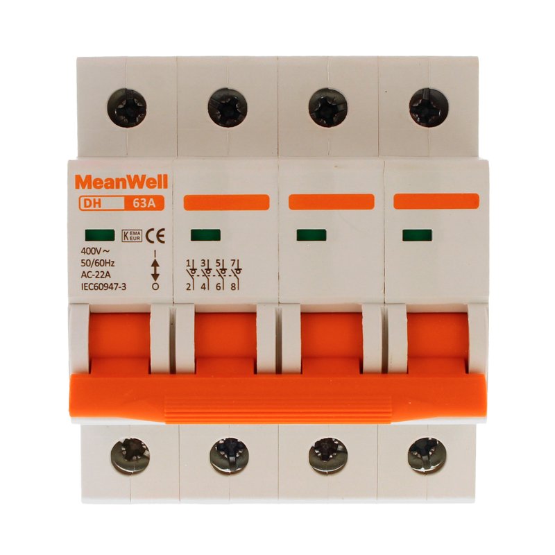 MeanWell Interruttore Sezionatore Modulare 4P 4M 63A AC 400V IP20 IEC60947-3