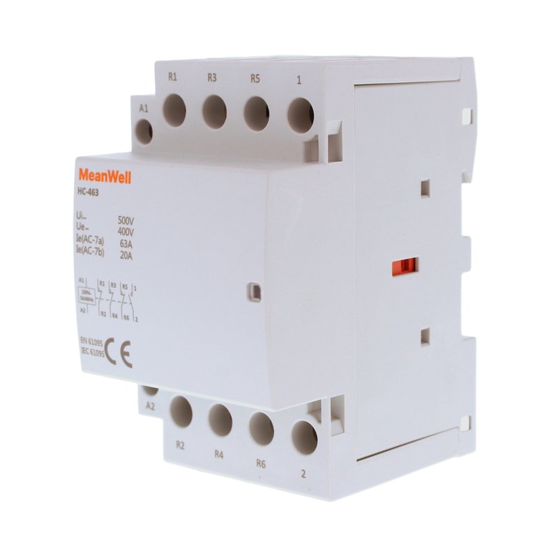 MeanWell Contattore Modulare AC 4P 3M 1NO+3NC 63A AC 400V IP20 IEC61095 / IEC60947-4-1