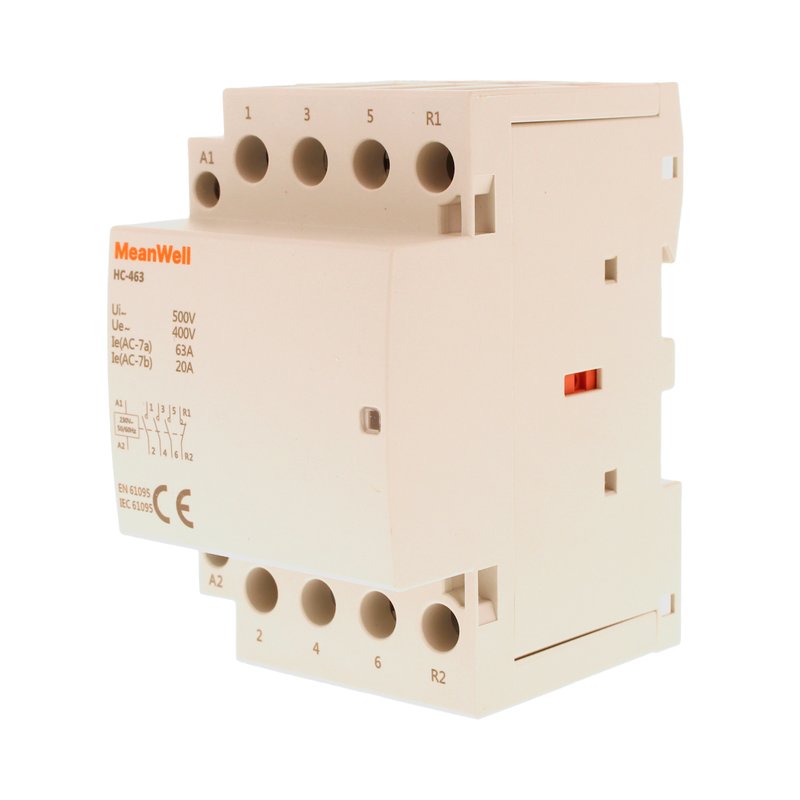 MeanWell Contattore Modulare AC 4P 3M 3NO+1NC 63A AC 400V IP20 IEC61095 / IEC60947-4-1