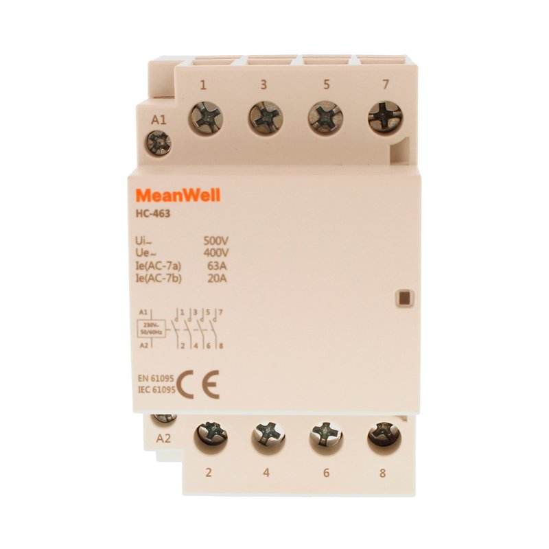 MeanWell Contattore Modulare AC 4P 3M 4NO 63A AC 400V IP20 IEC61095 / IEC60947-4-1