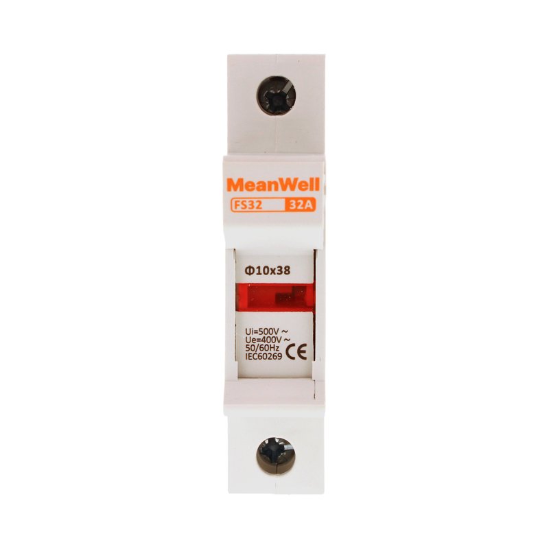 MeanWell Portafusibile Modulare AC 1P 1M D10X38mm 32A AC 500V IP20 IEC60269