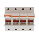 MeanWell Portafusibile Modulare AC 4P 4M D14X51mm 63A AC 500V IP20 IEC60269