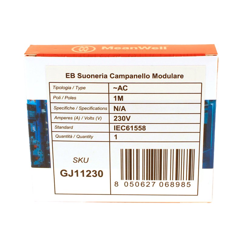 MeanWell EB Suoneria Campanello Modulare AC 1M AC 230V IP20 IEC61558