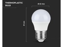 Lampada A Led E27 G45 5,5W Freddo 6400K Forma Sfera Bulbo Palla 240 Gradi 220V Chip Samsung SKU-176