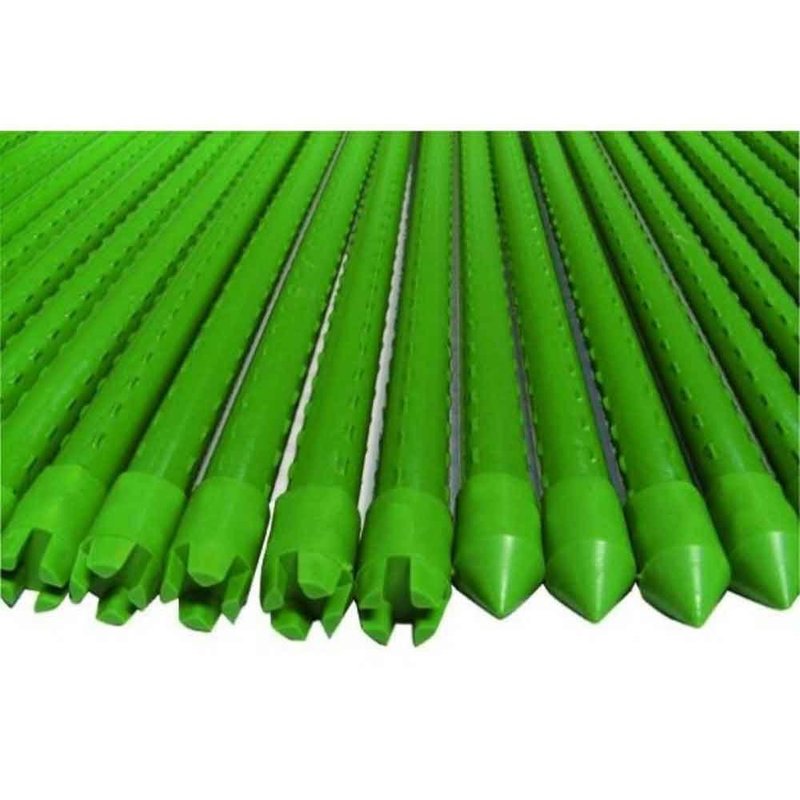 10 Pezzi Supporto Piante Rampicanti Bastone In Acciaio Plastificato Verde 1,1X180cm