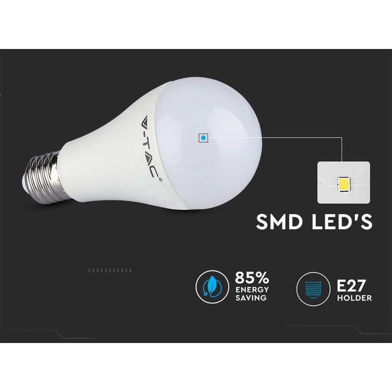 Lampada A Led E27 A65 15W 160LM/W 2500lm Caldo 3000K Piu Luminoso SKU-2812