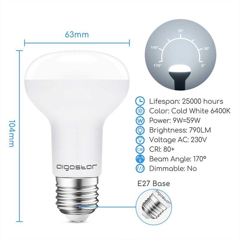 Lampada A Led E27 Con Sensore Microonde 11W A60 RA80 Freddo 6400K Bulbo 1055 lm SKU-2765