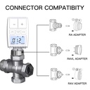 Termostato Valvola ZigBee Con Pile Protocollo ZigBee TUYA, Smart Life Cilindro Per Valvola Termosifone M30X1.5mm Grigio N/A 3V 1°C 5-30°C 5-30°C N/A 112X50X53mm IP20