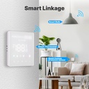 Termostato WIFI Touch Protocollo WIFI 2.4G TUYA, Smart Life Quadrata Compatibile Con Scatola 502 Riscaldamento Caldaia a Gas
Riscaldamento Pavimento Con Acqua Bianco 3A 100-250V 50/60Hz 0.5°C 0-50°C 0-50°C <1.5W 88X88X13mm IP20