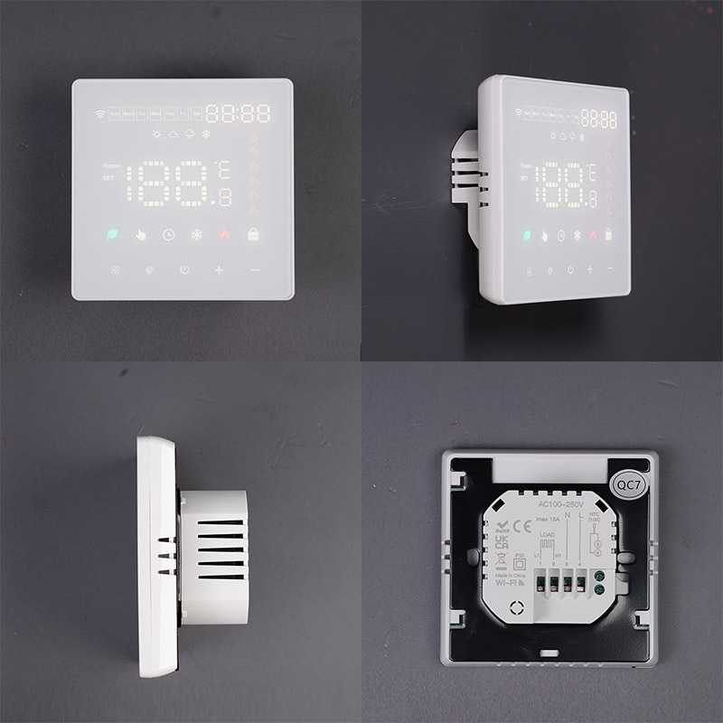 Termostato WIFI Touch Protocollo WIFI 2.4G TUYA, Smart Life Quadrata Compatibile Con Scatola 502 Riscaldamento Caldaia a Gas
Riscaldamento Pavimento Con Acqua Bianco 3A 100-250V 50/60Hz 0.5°C 0-50°C 0-50°C <1.5W 88X88X13mm IP20