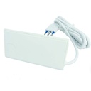 Multipresa Da Tavolo Con USB Bianco 1 Presa Schuko 1 Presa Bipasso 10/16A Interruttore Spina 16A Cavo 2 Metri