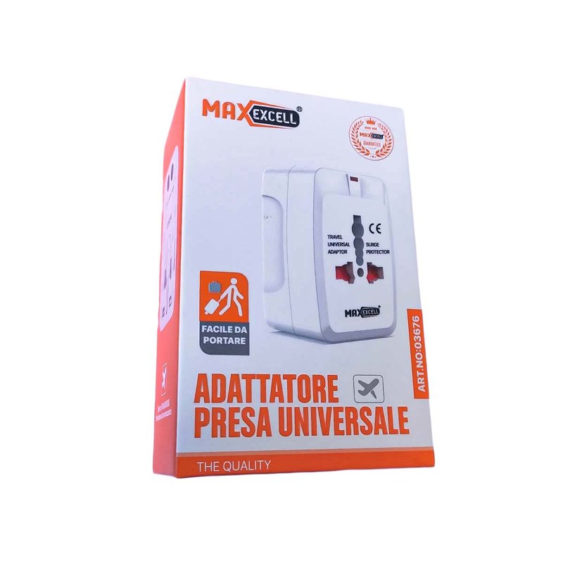 Adattatore Universale da Viaggio Con Protezione da Sovraccarico Presa EU UK USA AUS CN Max 1500W