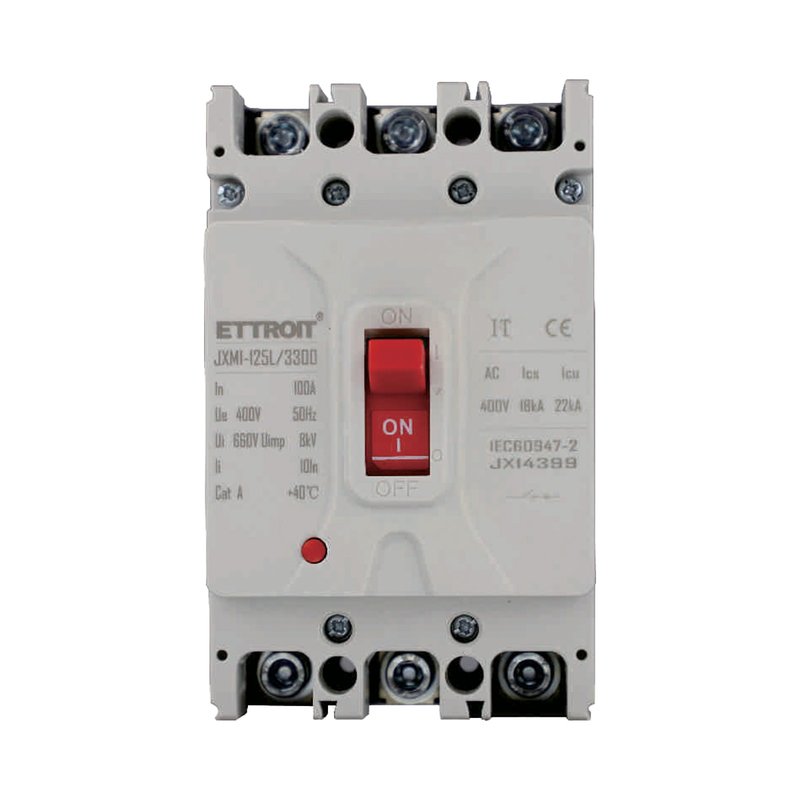 ETTROIT MCCB Interruttori Scatolati Magnetotermici 3P 22kA 100A AC 400V IP20 IEC60947-2