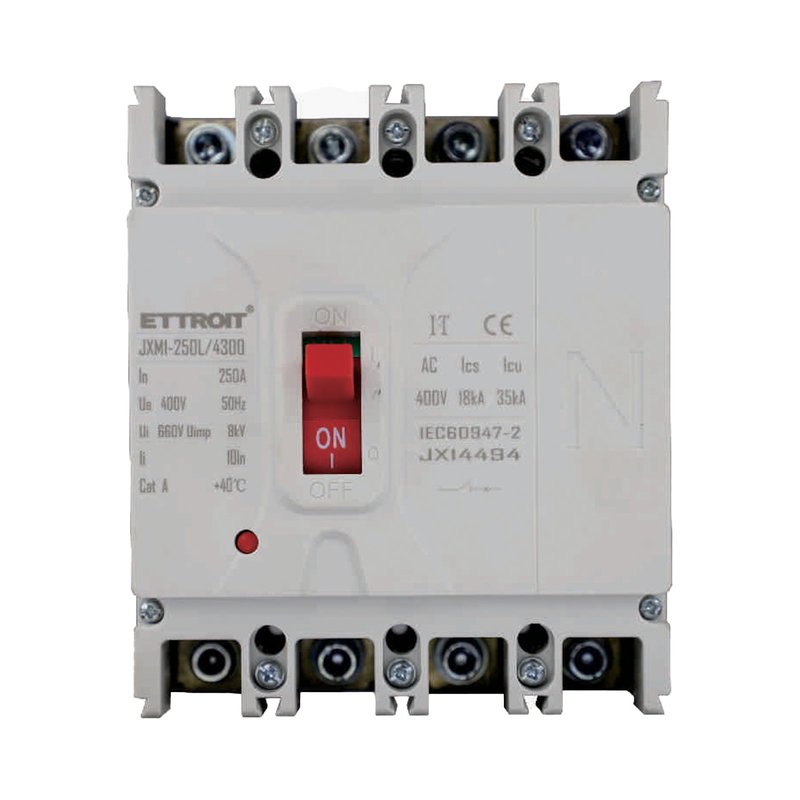 ETTROIT MCCB Interruttori Scatolati Magnetotermici 4P 22kA 250A AC 400V IP20 IEC60947-2