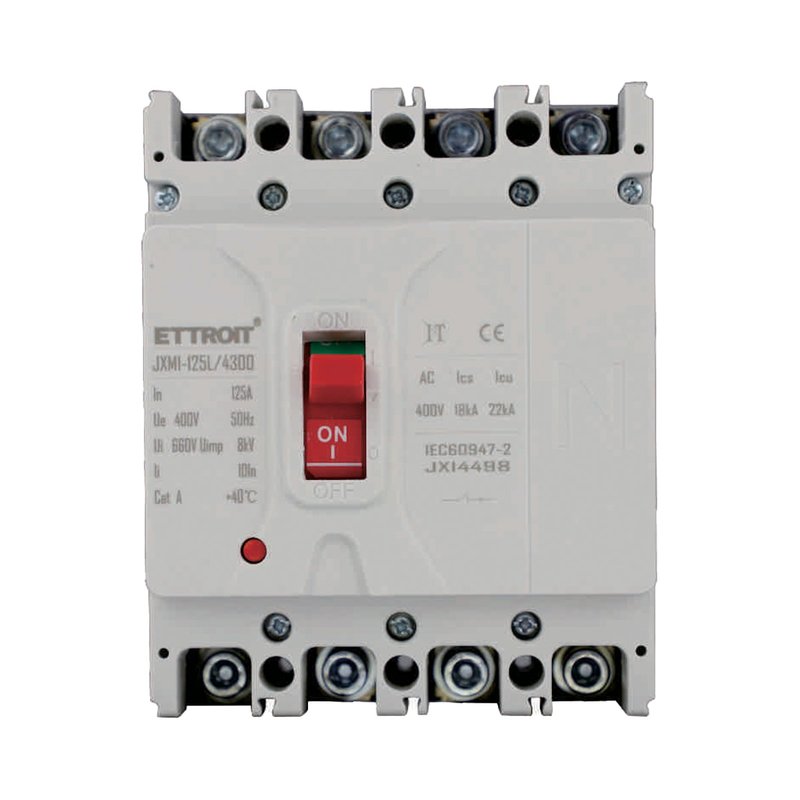 ETTROIT MCCB Interruttori Scatolati Magnetotermici 4P 22kA 125A AC 400V IP20 IEC60947-2