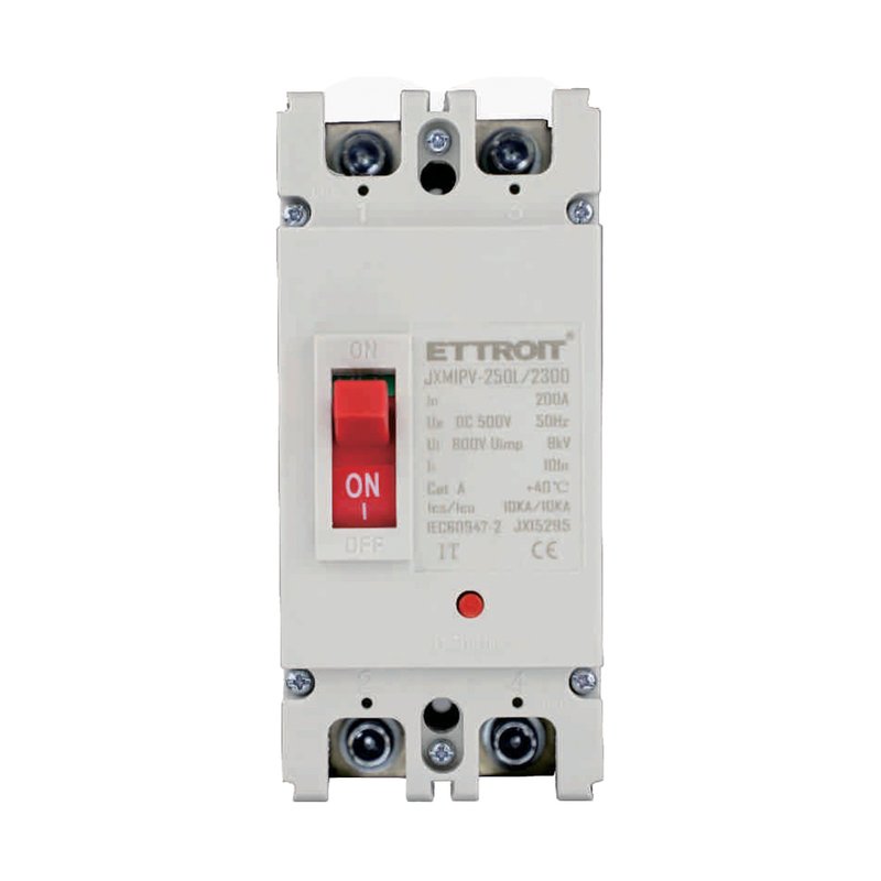 ETTROIT MCCB Interruttori Scatolati Magnetotermici DC Fotovoltaico 2P 10kA 200A DC 500V IP20 IEC60947-2