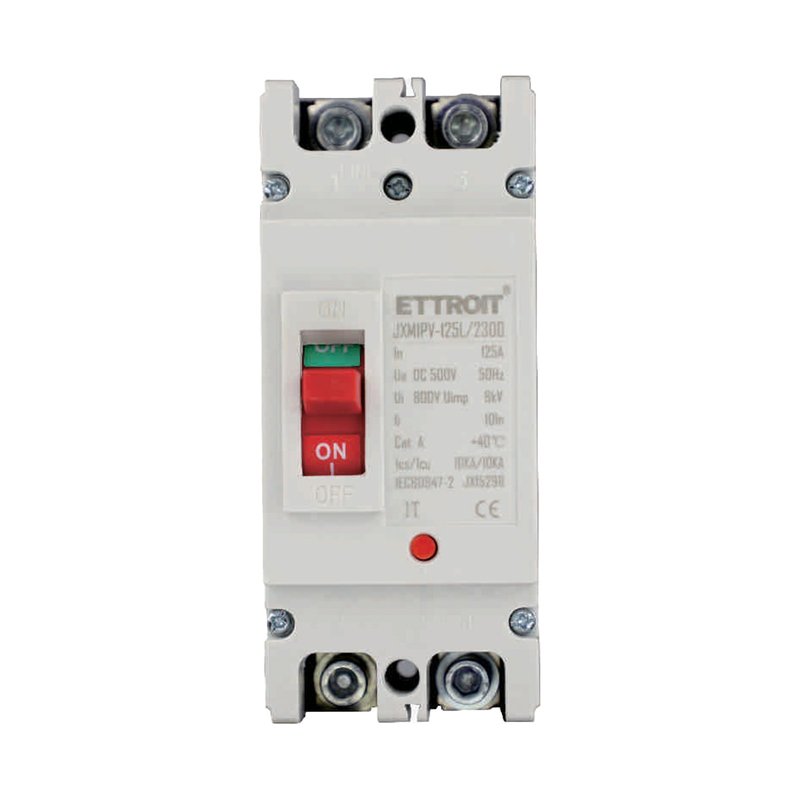 ETTROIT MCCB Interruttori Scatolati Magnetotermici DC Fotovoltaico 2P 10kA 125A DC 500V IP20 IEC60947-2