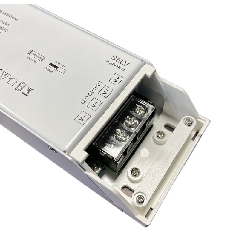 Alimentatore Dimmerabile CV 24V 150W Triac ELV Pulsante N.O. Varialuce Su 220V Per Striscia Led TE-150-24