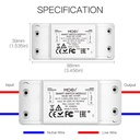 MeanWell Interruttore WIFI + RF 433MHz 10A WIFI 2.4G, RF 433MHz TUYA, Smart Life 10A AC 90-250V 50/60HZ 2200W-SH101WR