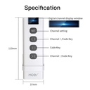 MeanWell Telecomando Interruttore Wireless RF 9 Scene RF 433MHz TUYA, Smart Life  3V Con Pile CR2032-SH1909