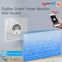 MeanWell Presa Schuko Da Muro ZigBee Protocollo ZigBee 3.0 TUYA, Smart Life 16A AC 90-250V 50/60HZ-SHZ8616EU