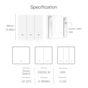 MeanWell Telecomando Interruttore ZigBee 1 Tasto Protocollo ZigBee 3.0 TUYA, Smart Life 3V Con Pile CR2032