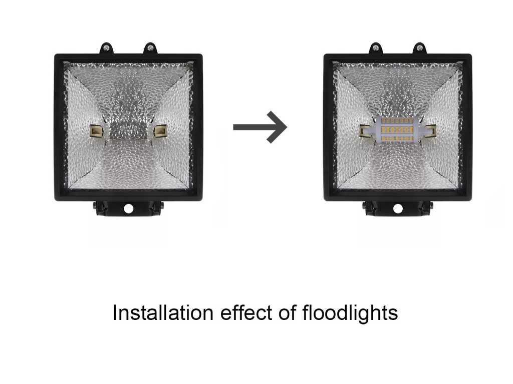 MeanWell Lampadina Led R7S 78mm SMD 220V 15W 140LM/W D Bianco Caldo 3000K >80 360° SI, Triac Dimmer IP20 2100 Lumen