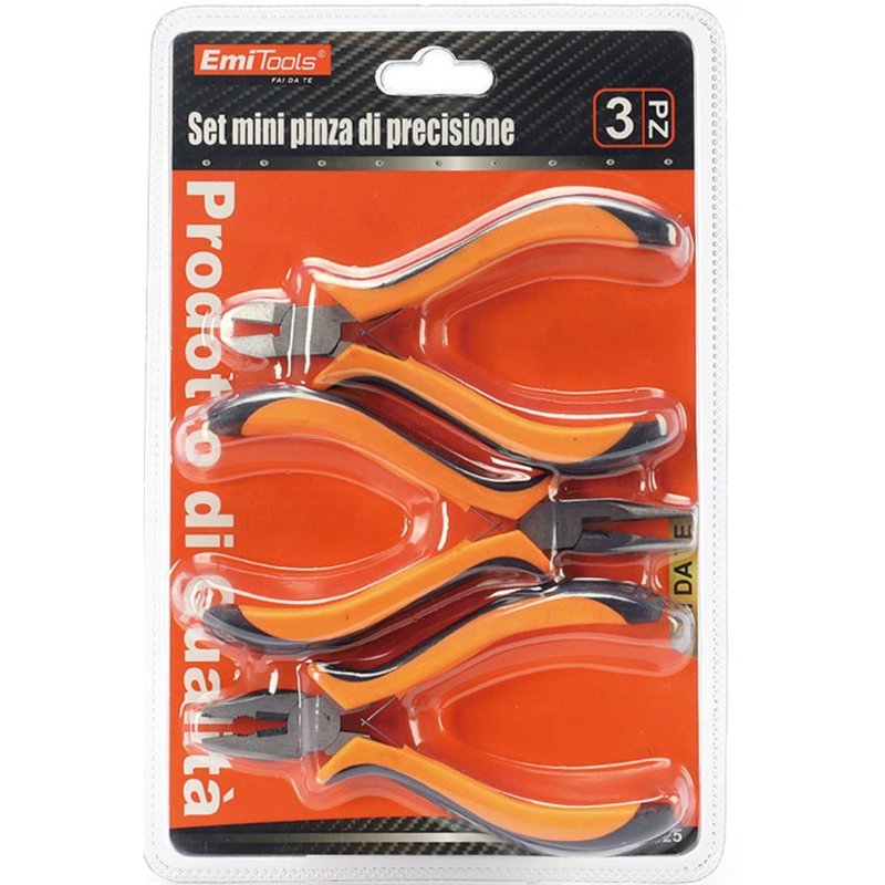 Set 3 Pezzi Mini Pinze Di Precisione