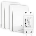 MeanWell Telecomando Interruttore 1 Tasto, RF 433MHz, TUYA, Smart Life 3V Con Pile CR2032, 86x86x16mm, IP20, SH4491