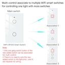 MeanWell Interruttore Da Parete Touch 2 Tasti, WIFI 2.4G+BLE+RF 433MHz, Bluetooth BLE Mesh, TUYA, Smart Life, 10A, AC 90-250V, 50/60HZ, 120X72X38mm, IP20, Bianco, SH9552W