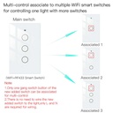 MeanWell Interruttore Da Parete Touch 3 Tasti, WIFI 2.4G+BLE+RF 433MHz, Bluetooth BLE Mesh, TUYA, Smart Life, 10A, AC 90-250V, 50/60HZ, 120X72X38mm, IP20, Bianco, SH9553W