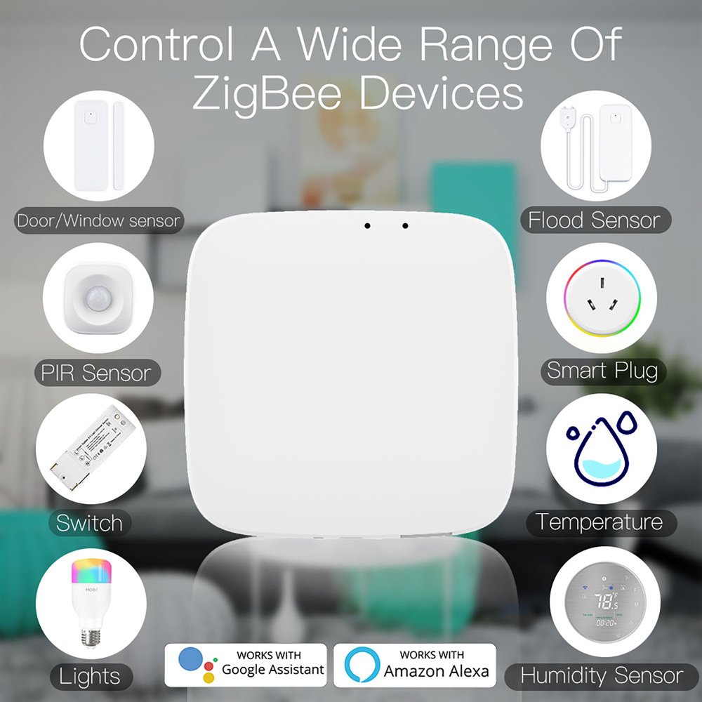 MeanWell Gateway Con Cavo, ZigBee 3.0, TUYA, Smart Life, 1A, 5V, 94X94X22mm, IP20, SHZ3301