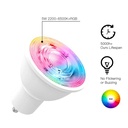 MeanWell Lampada Led GU10, ZigBee 3.0, RGB+CW, TUYA, Smart Life, AC 90-250V, 50/60HZ, 5W, 50X55mm, IP20, SHZ61005