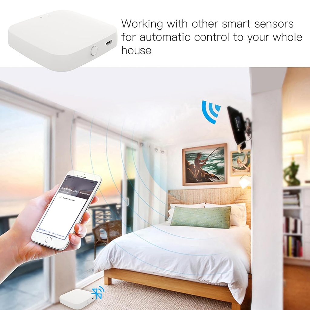 MeanWell Gateway ZigBee 3.0 + Bluetooth BLE Mesh, TUYA, Smart Life, 1A, 5V, 61X61X16mm, IP20, SHZ3300