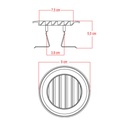 Griglia di Ventilazione Rotonda Con Molla D90mm Foro Regolabile 55-85mm Made In Italy