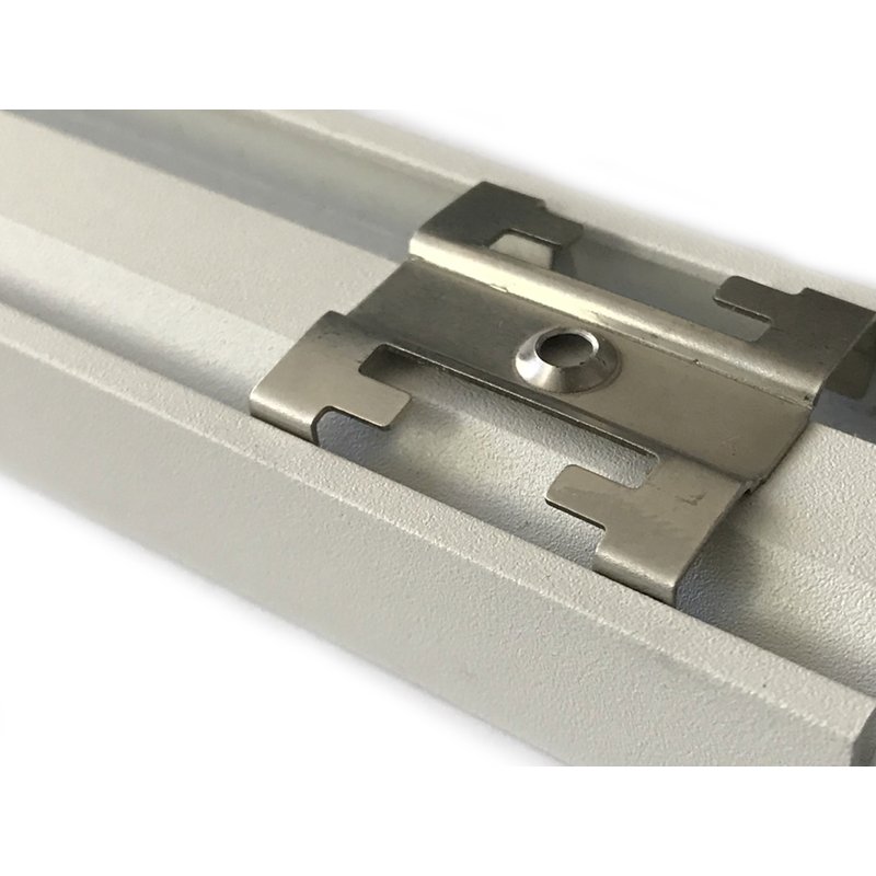 Clip Guida Gancio Metallo Per Fissaggio a Muro Del Profilato Alluminio Da Soffitto Luce Asimmetrica BA3315W