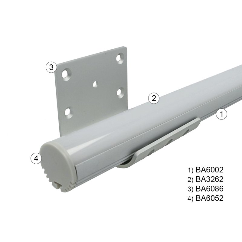 Coppia Tappi Tappini Termine Per Chiusure Profilo Barra Alluminio Tondo BA6002