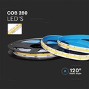 24V Striscia Led COB 6400K 10W/M 950LM/M IP20 5 Metri Larga 8mm SKU-212654